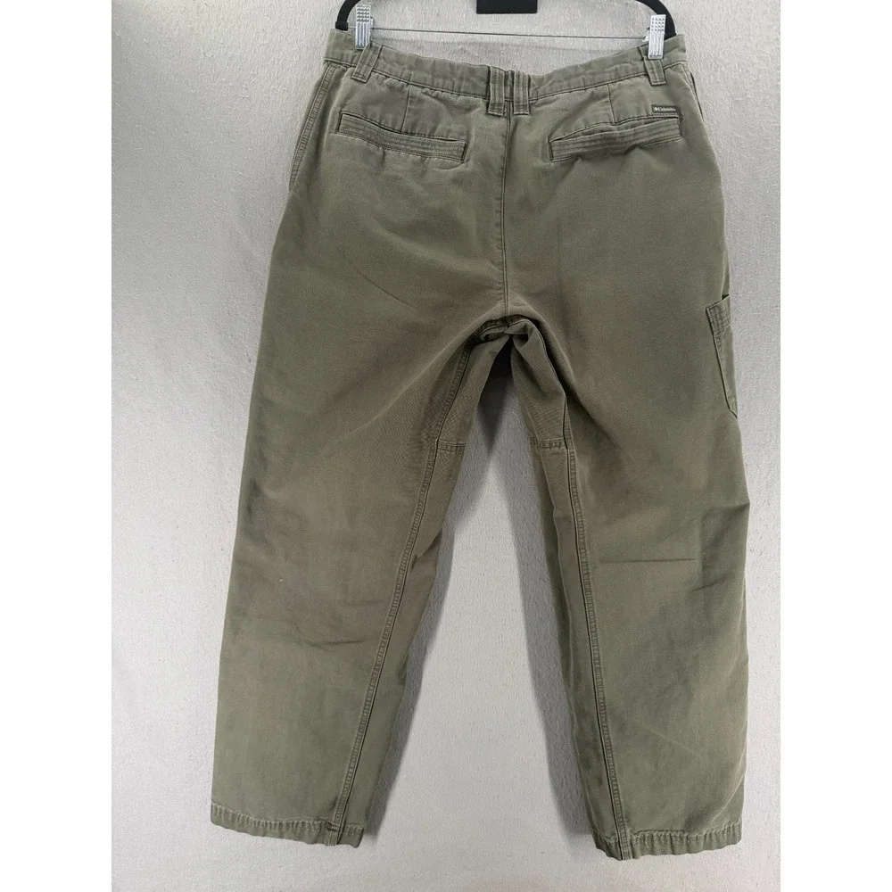 Columbia ROC Canvas Pants 35x30 Green Utility Outdoor Hiking Gorpcore READ‎